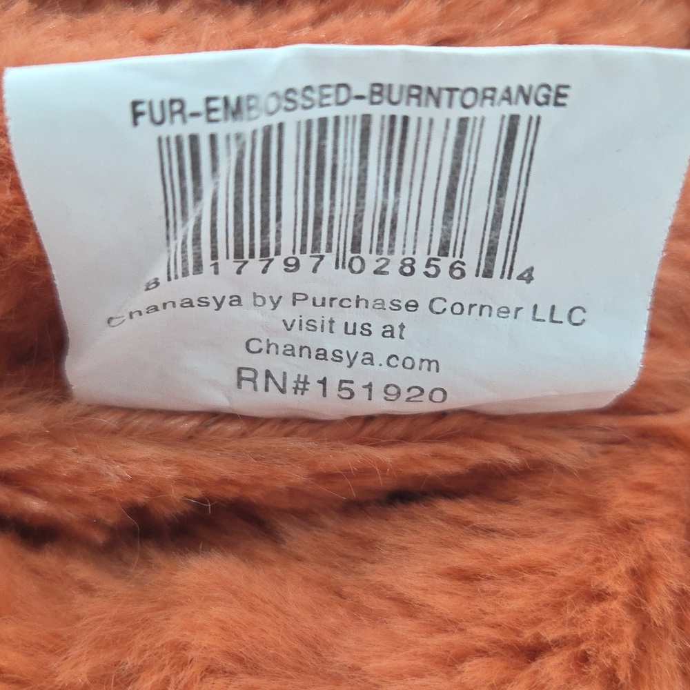 Luxurious Orange "Cathy Spice" Faux Fur Throw Blanket - Picture 8 of 15